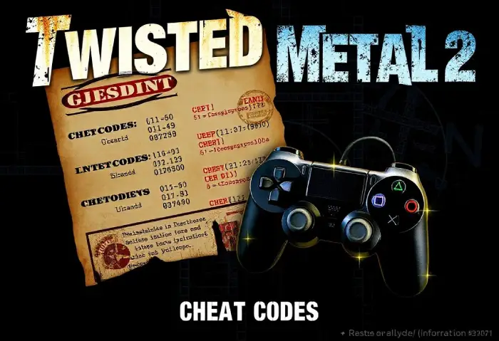 Twisted Metal 2 PS2 Cheat Codes