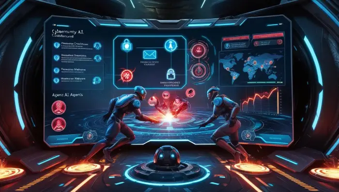 Cybersecurity game simulation showcasing Agentic AI and adaptive threat hunting in action.”