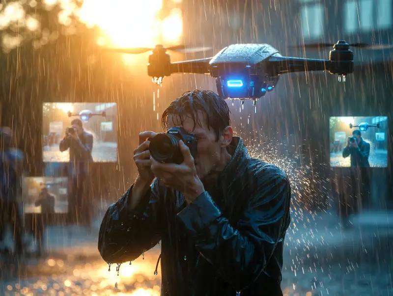 AI impact on photography – human photographer capturing real emotion vs cold AI generation