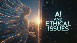 ai and ethical issues – cinematic hero banner showing human-AI balance