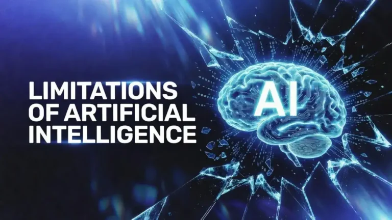 Limitations of artificial intelligence cinematic cyberpunk cracked brain banner