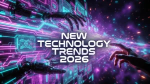 New technology trends 2026 – futuristic tech evolution banner