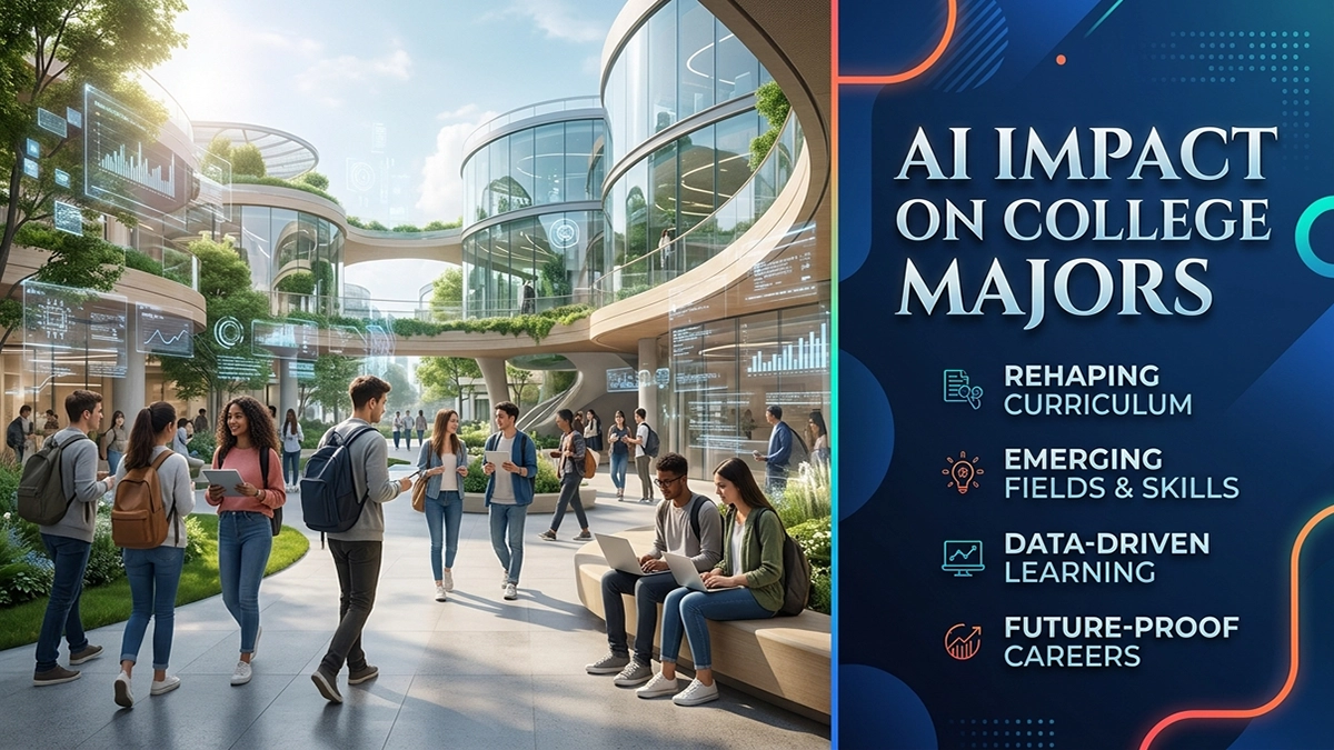 Strategic poster analyzing the ai impact on college majors in 2026