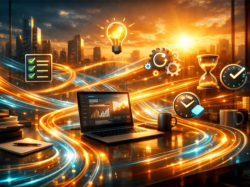 AI productivity workflow system concept