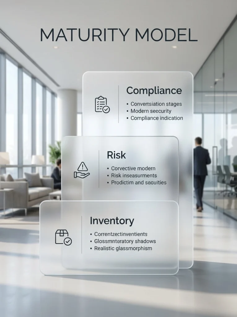 Enterprise AI security governance maturity model infographic