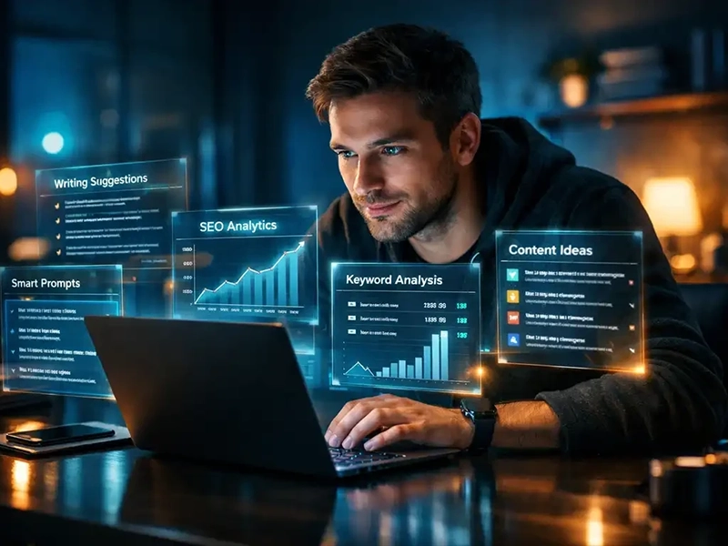 bloggers using AI tools for blogging workflow