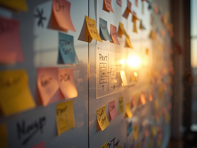 Realistic cinematic photo of a person beginning their first experiment with AI tools