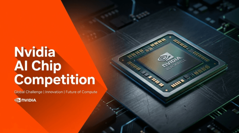 Strategic analysis of the Nvidia AI chip competition featuring Blackwell architecture and market rivals.