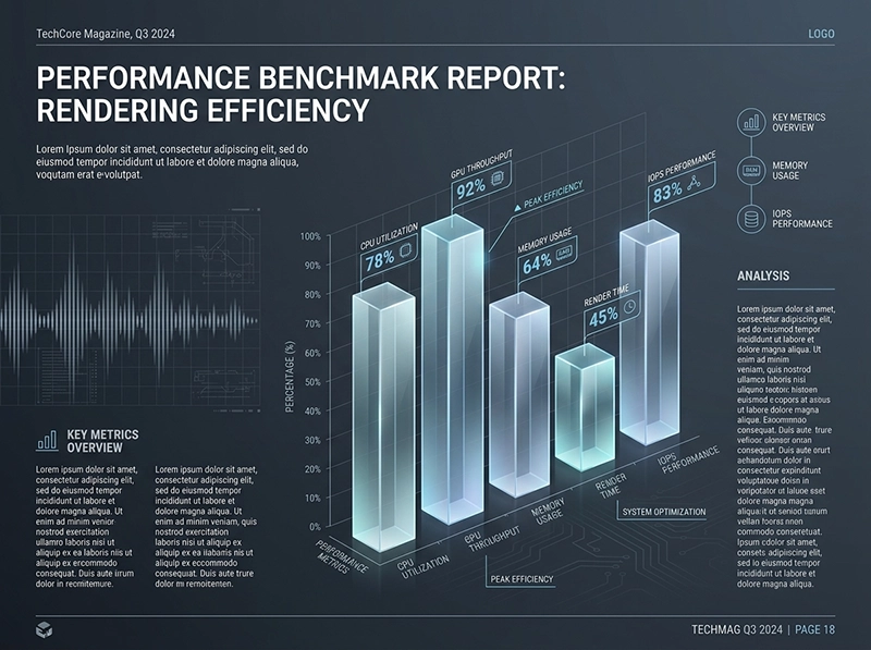 Infographic chart comparing stability, API latency, and rendering performance of top AI audio platform stacks.