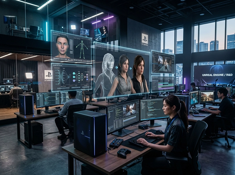 AI powered creative workflow in modern PlayStation game development studios