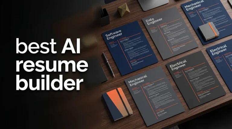 A curated selection of modern engineering CVs organized on a premium workspace table, optimized using the best AI resume builder to defeat automated applicant tracking systems.